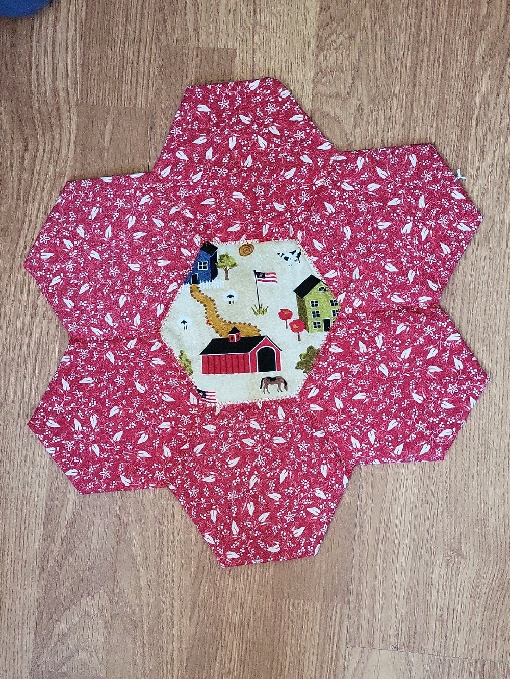 Homemade Hexegone Table Center Cloths